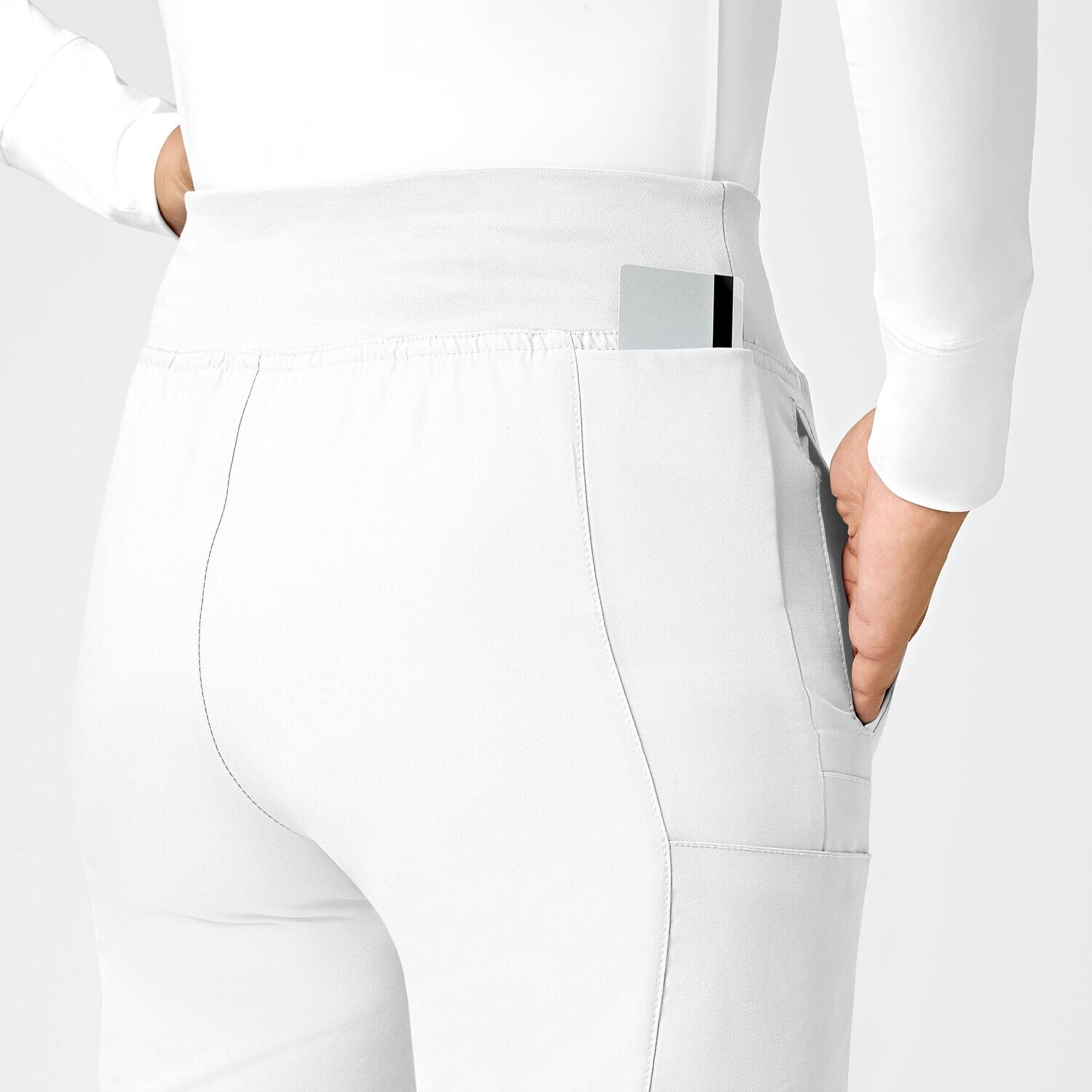 Pantalone donna 5555 cargo jogger white