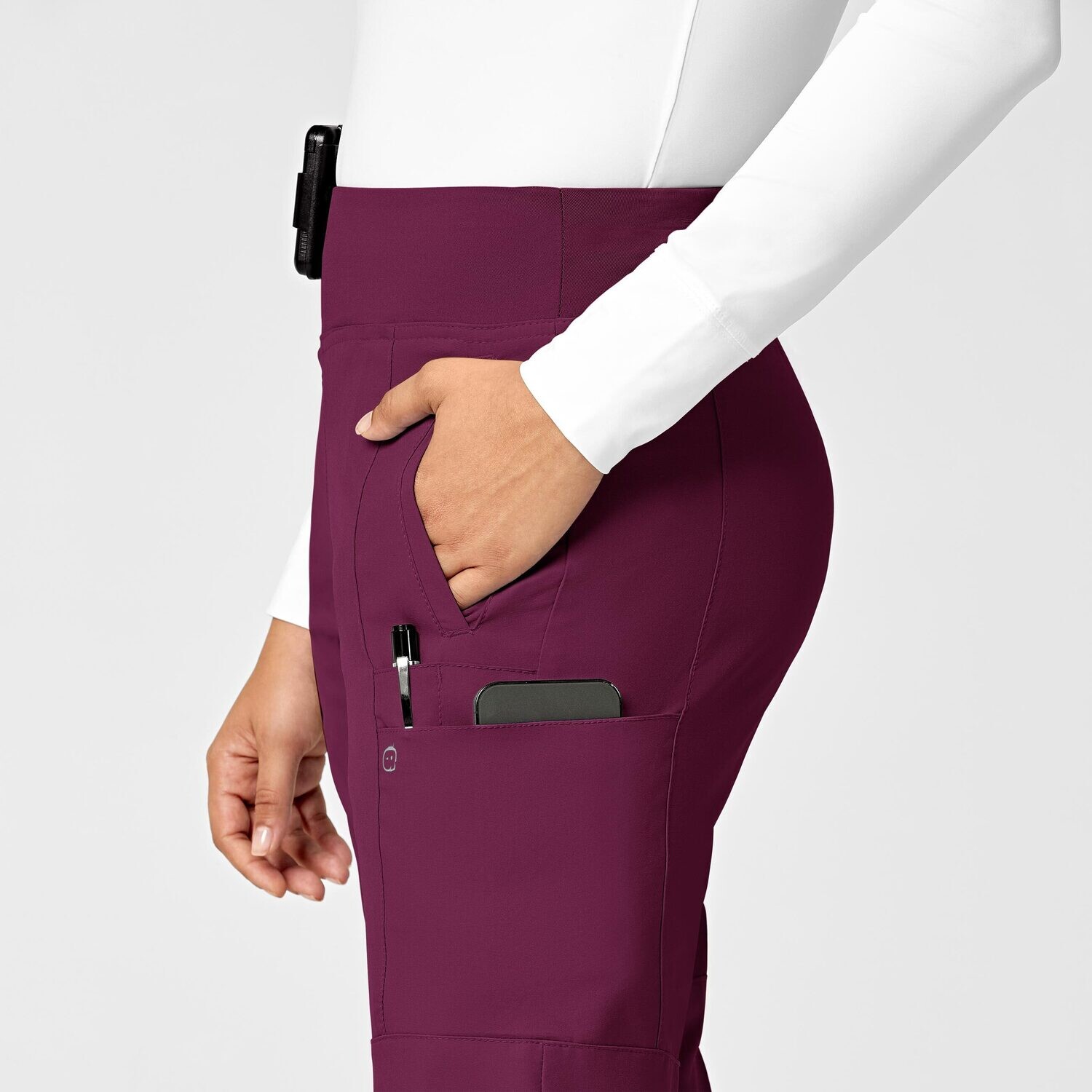 Pantalone donna 5555 cargo jogger wine