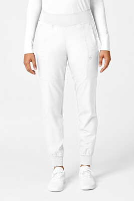Pantalone donna 5555 cargo jogger white