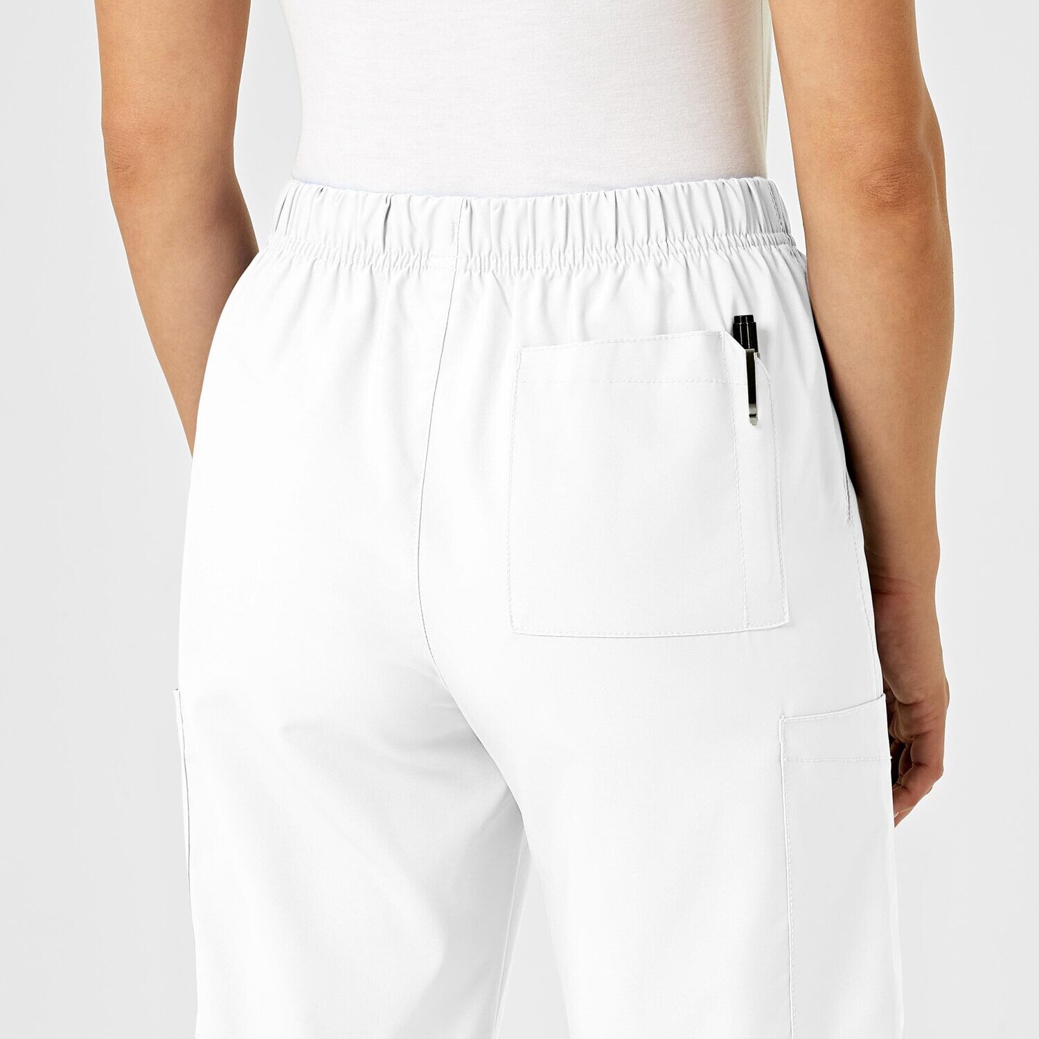 Pantalone unisex 5855 cargo white