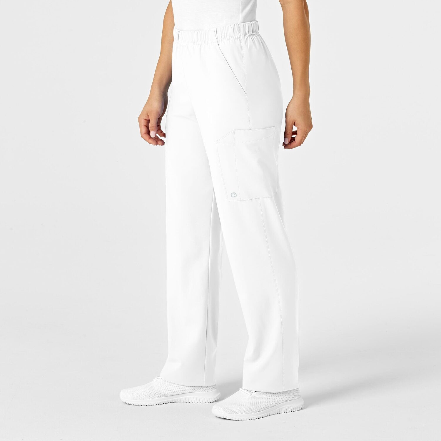 Pantalone unisex 5855 cargo white