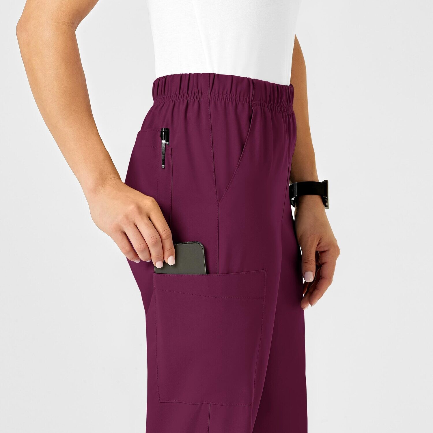 Pantalone unisex 5855 cargo wine