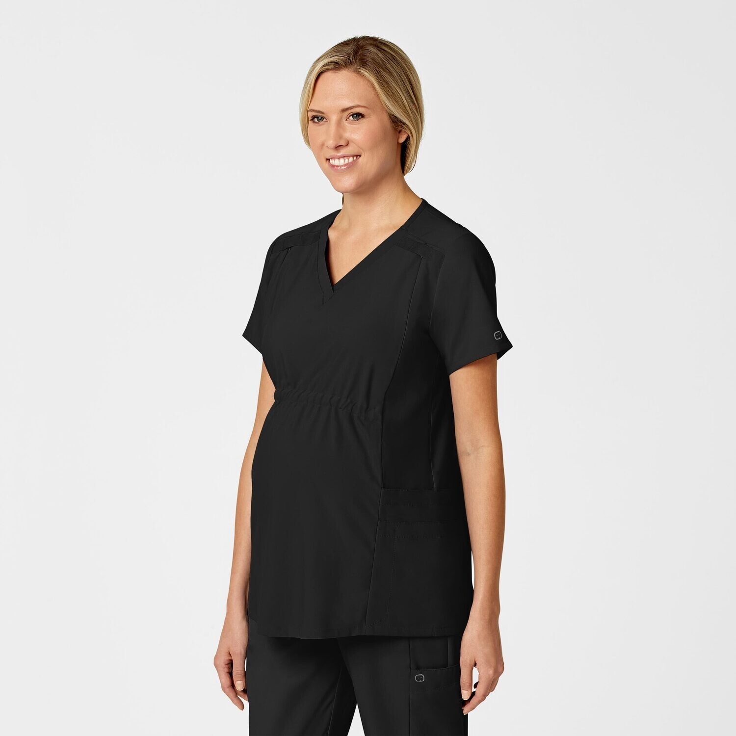 Casacca donna 4555 scollo a V maternity black