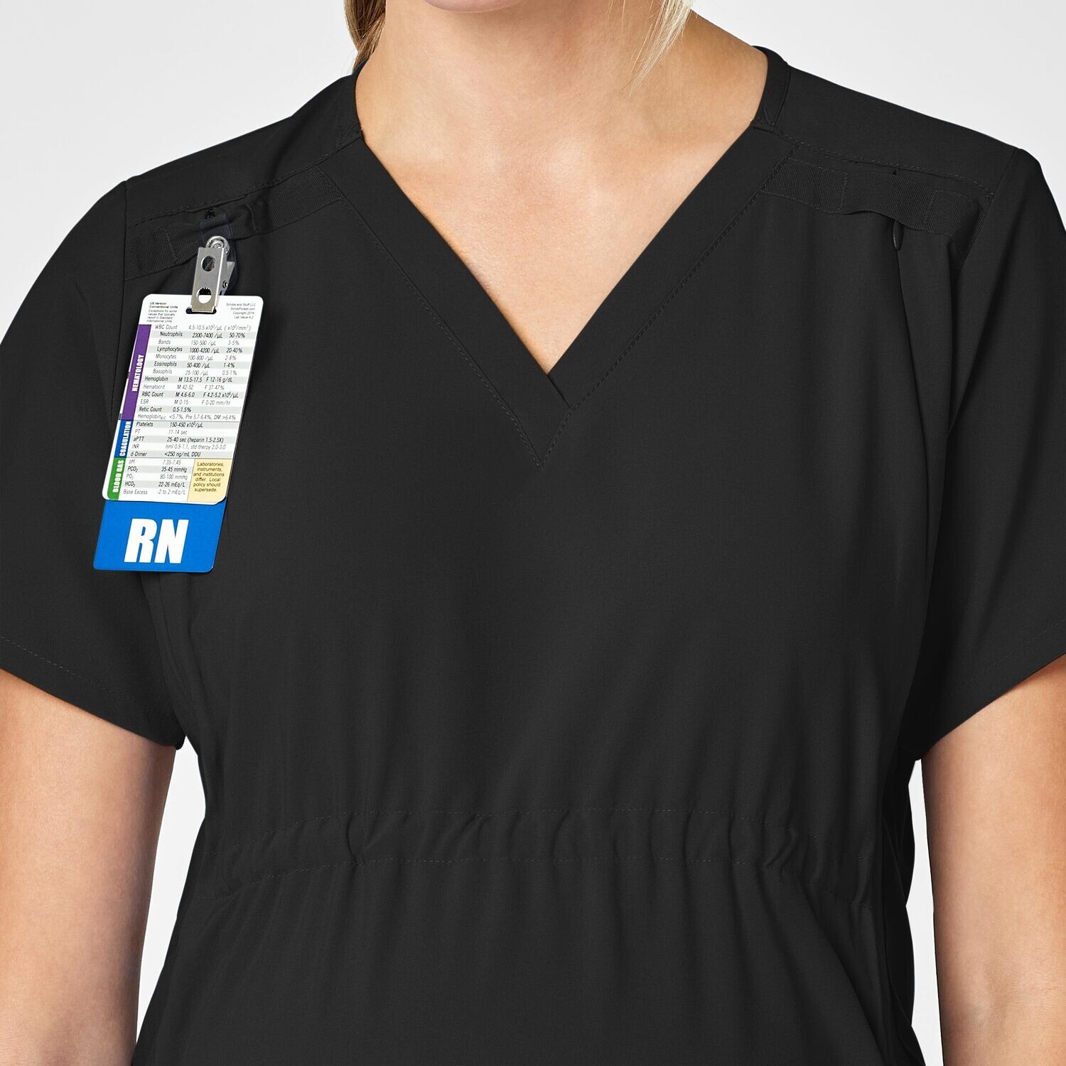 Casacca donna 4555 scollo a V maternity black
