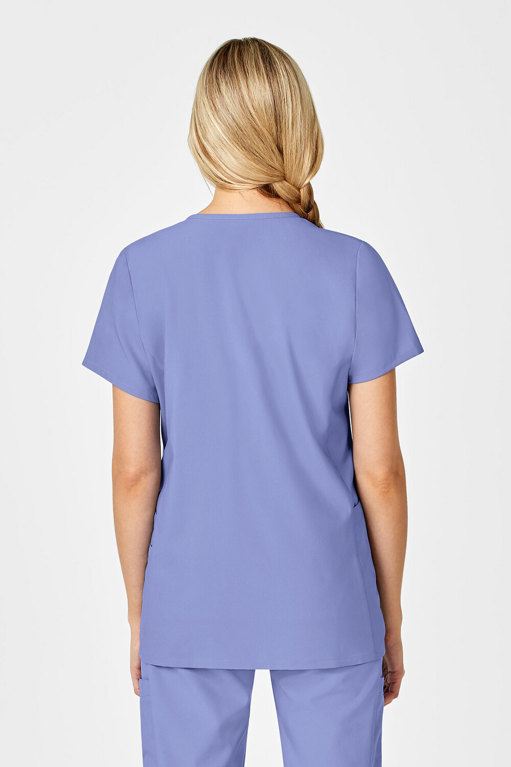 Casacca donna 4555 scollo a V maternity ceil blue