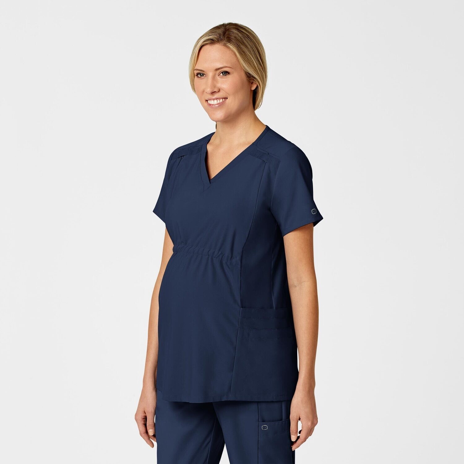 Casacca donna 4555 scollo a V maternity navy blue