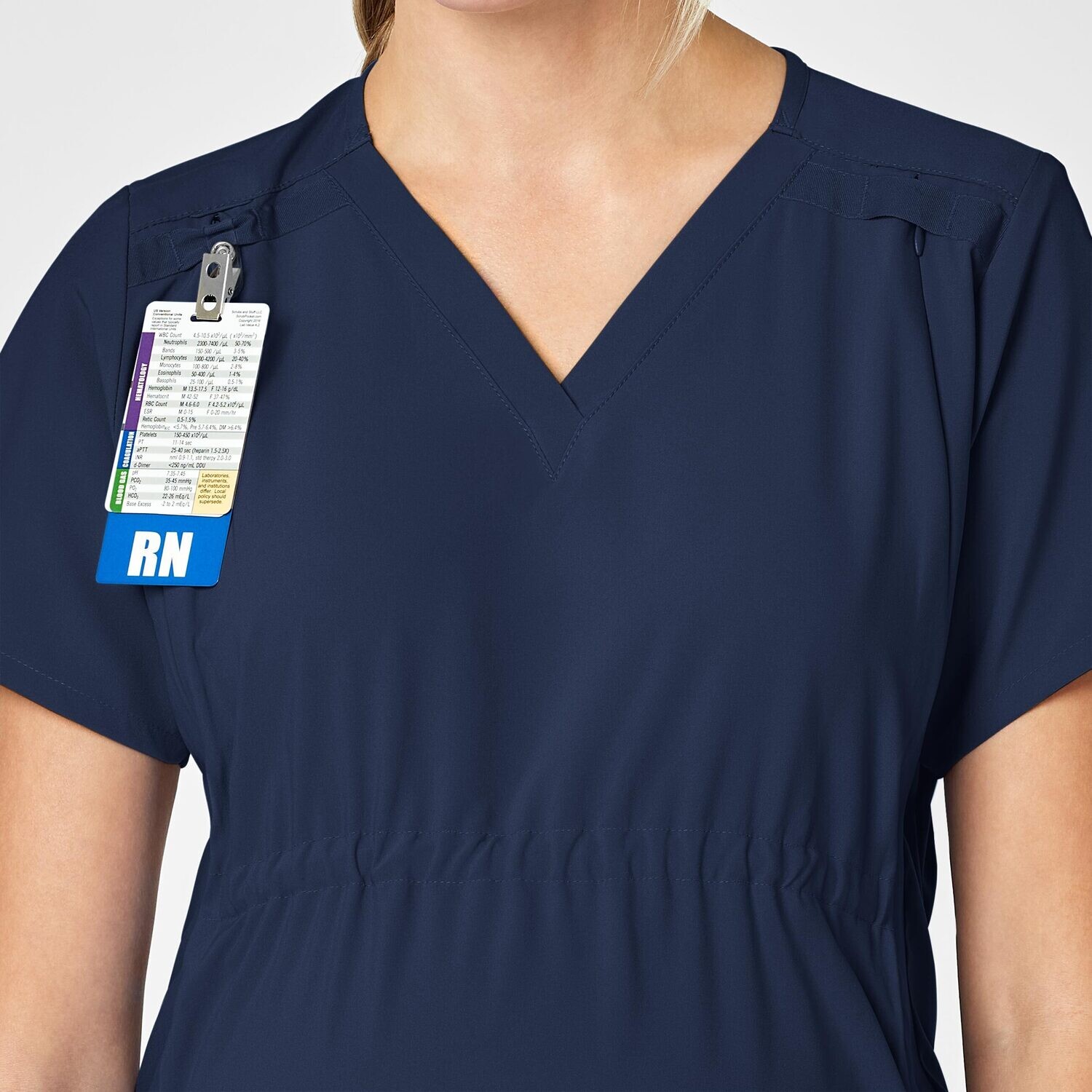 Casacca donna 4555 scollo a V maternity navy blue