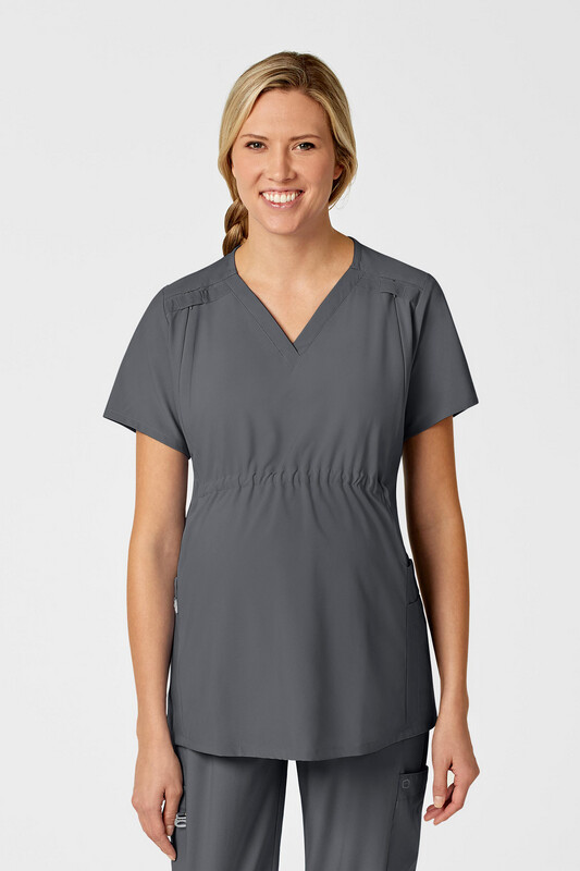 Casacca donna 4555 scollo a V maternity pewter