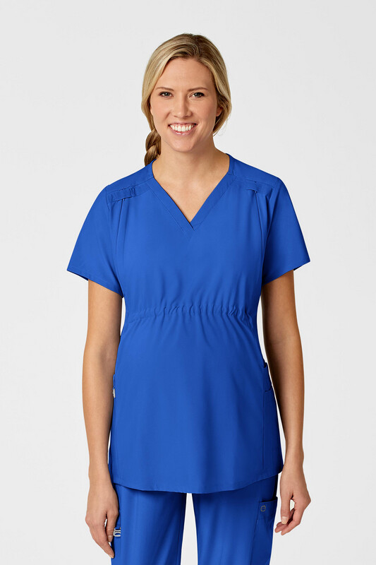 Casacca donna 4555 scollo a V maternity royal blue