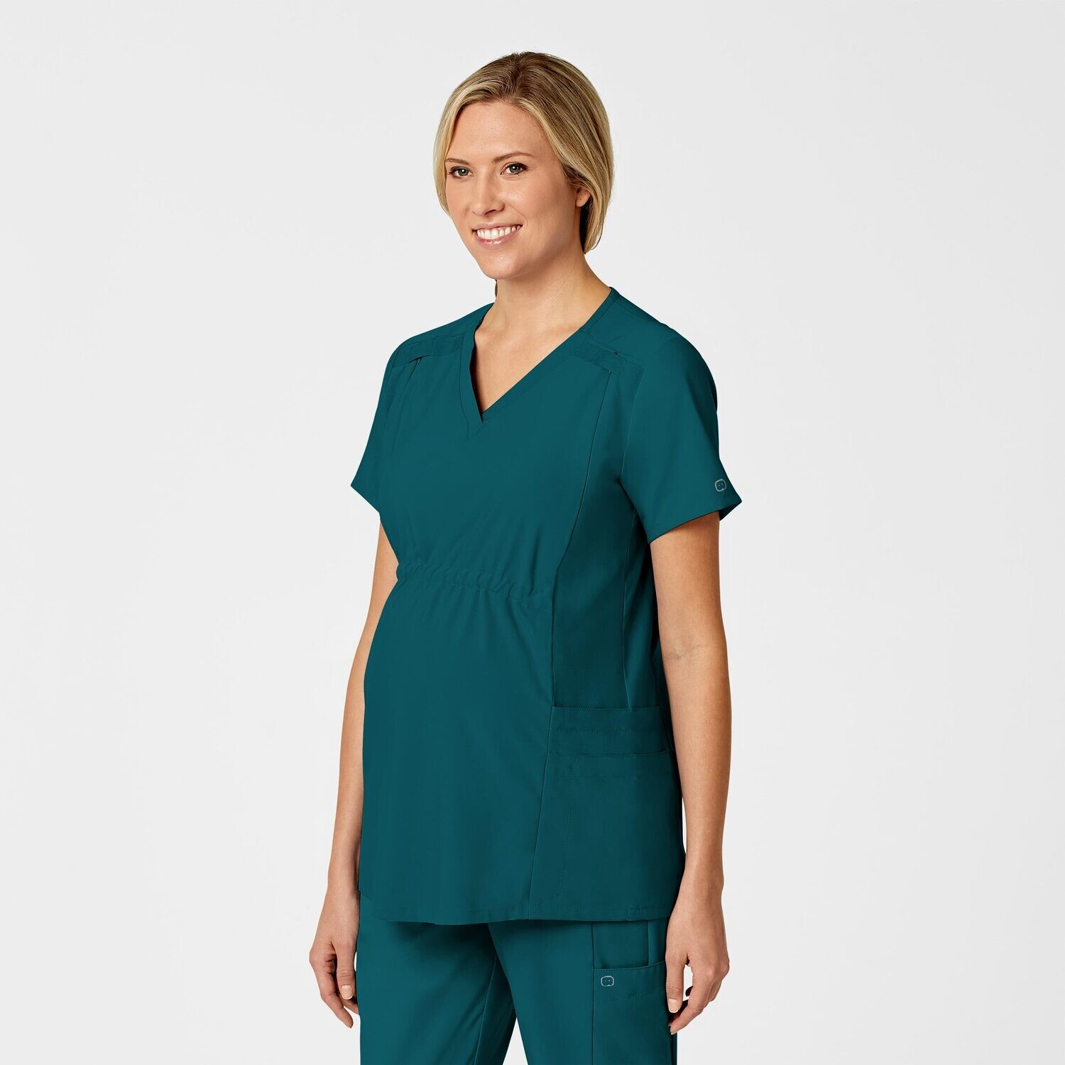 Casacca donna 4555 scollo a V maternity caribbean blue