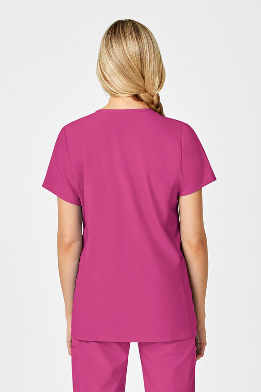 Casacca donna 4555 scollo a V maternity hot pink