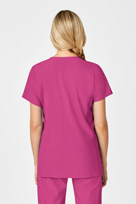 Casacca donna 4555 scollo a V maternity hot pink