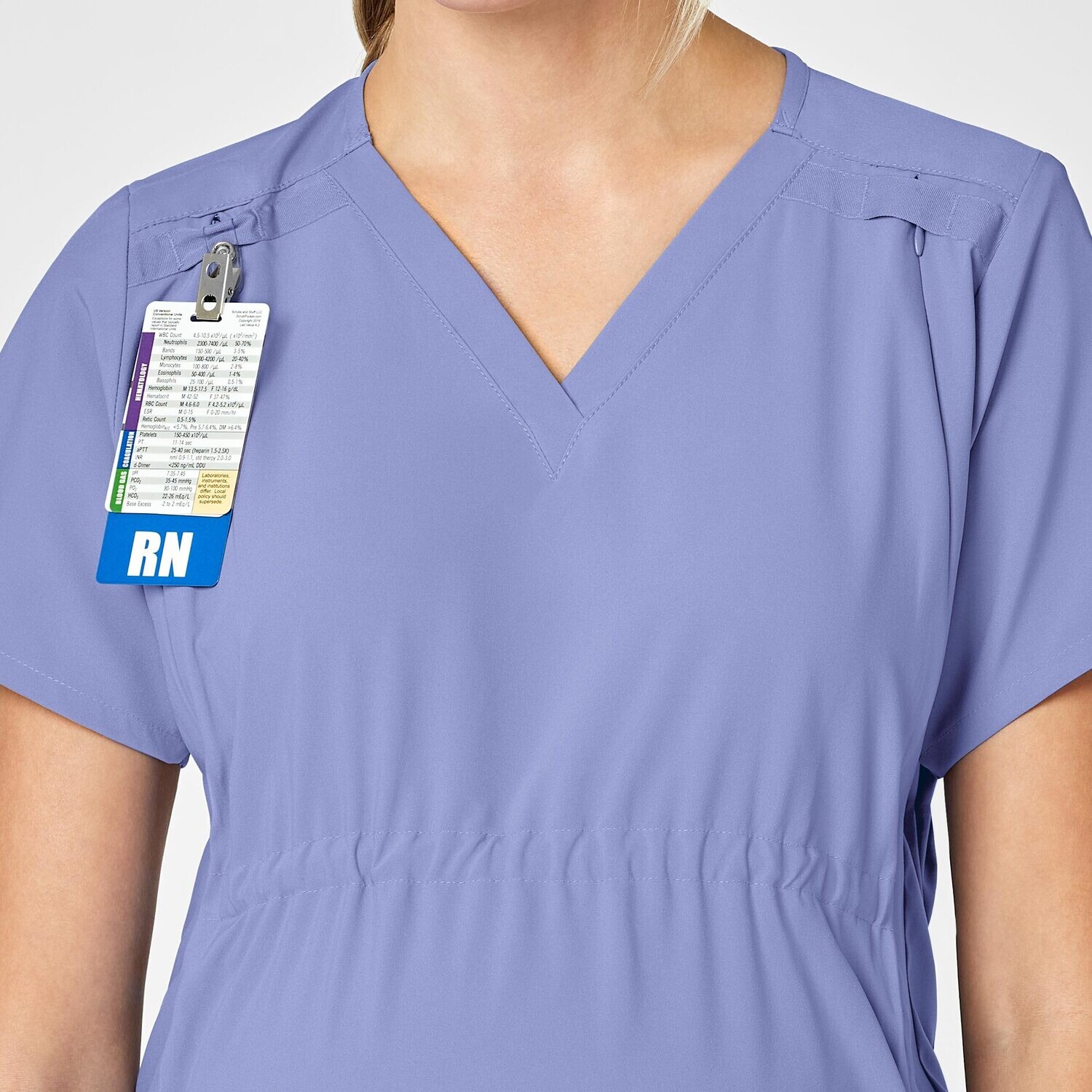 Casacca donna 4555 scollo a V maternity ceil blue