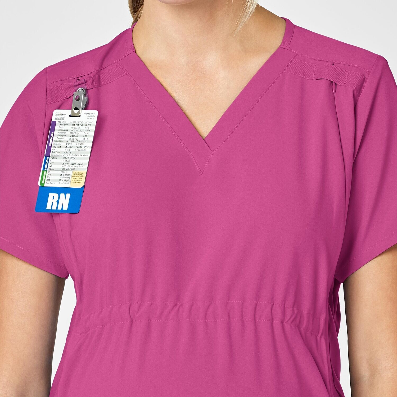 Casacca donna 4555 scollo a V maternity hot pink