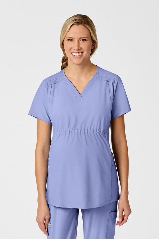Casacca donna 4555 scollo a V maternity ceil blue