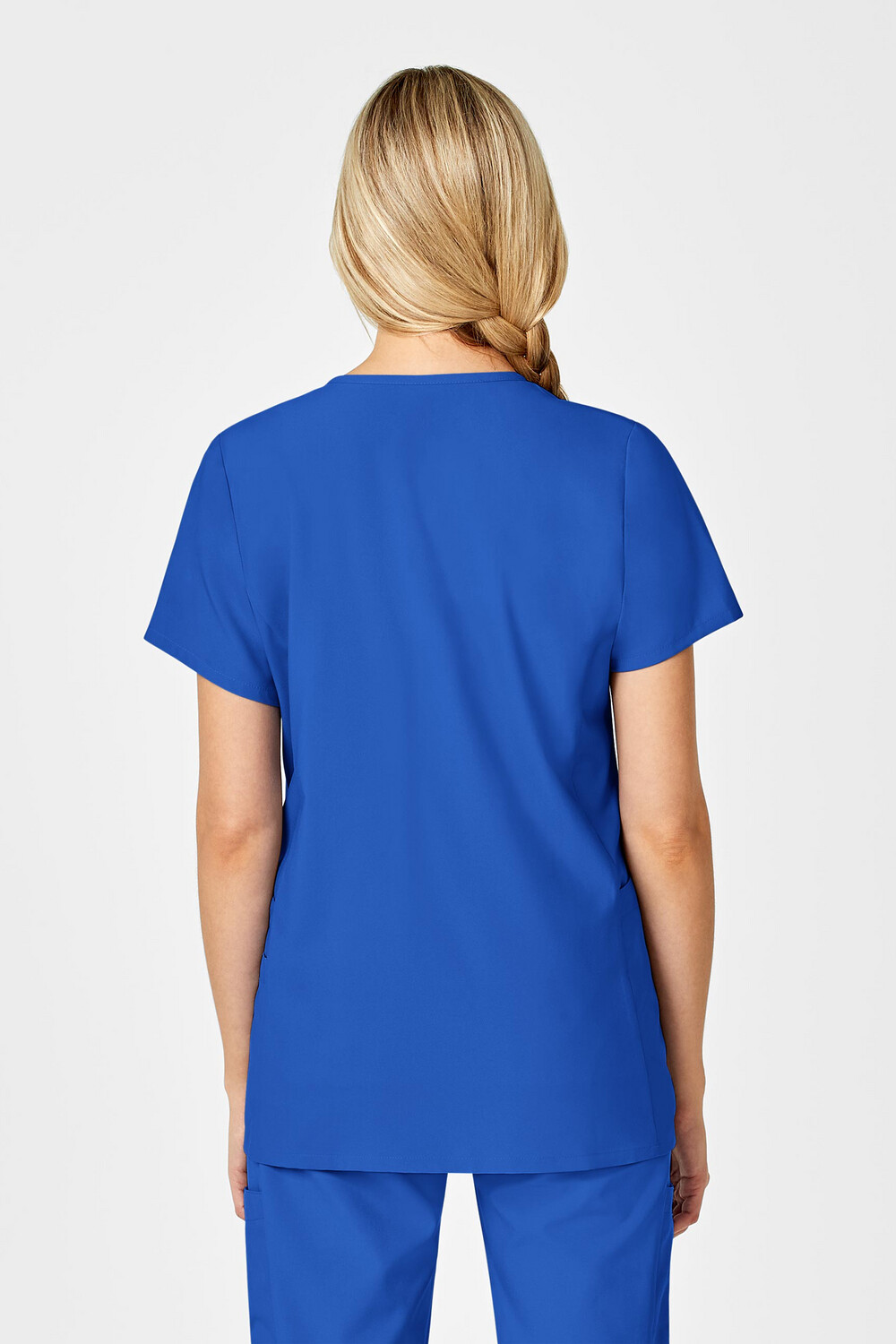 Casacca donna 4555 scollo a V maternity royal blue