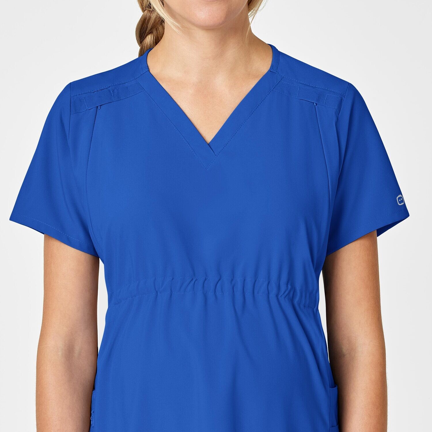 Casacca donna 4555 scollo a V maternity royal blue