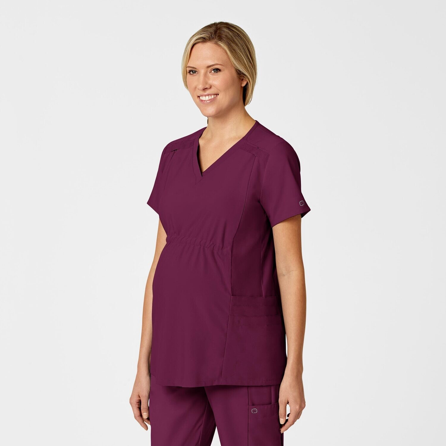 Casacca donna 4555 scollo a V maternity wine