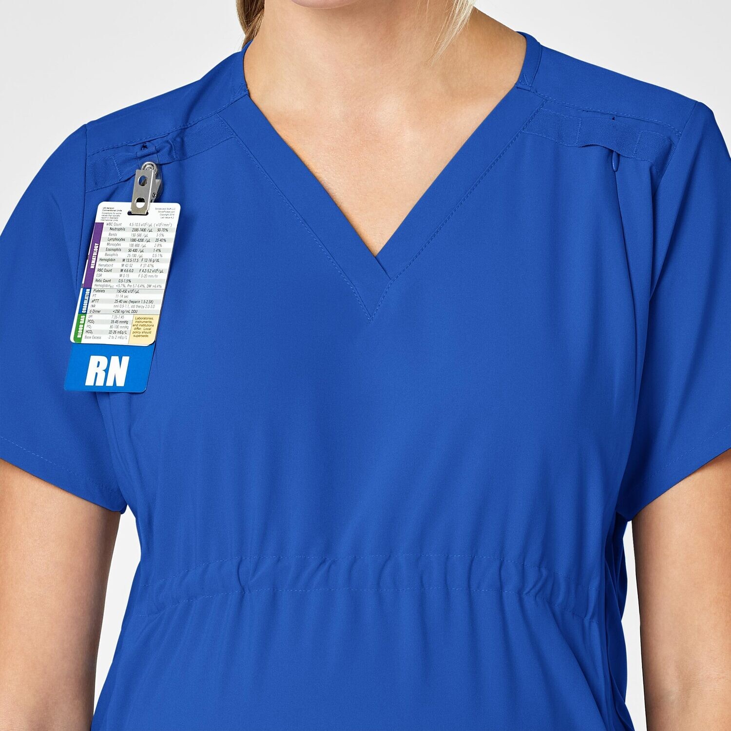 Casacca donna 4555 scollo a V maternity royal blue