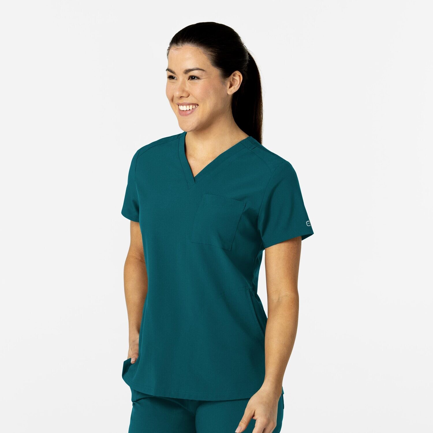 Casacca donna 6045 scollo a V caribbean blue