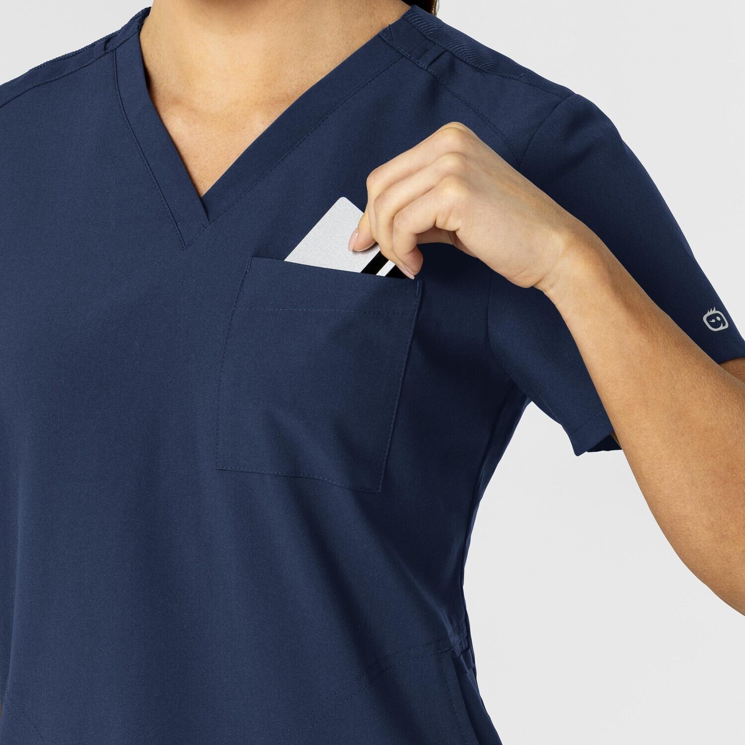 Casacca donna 6045 scollo a V navy blue