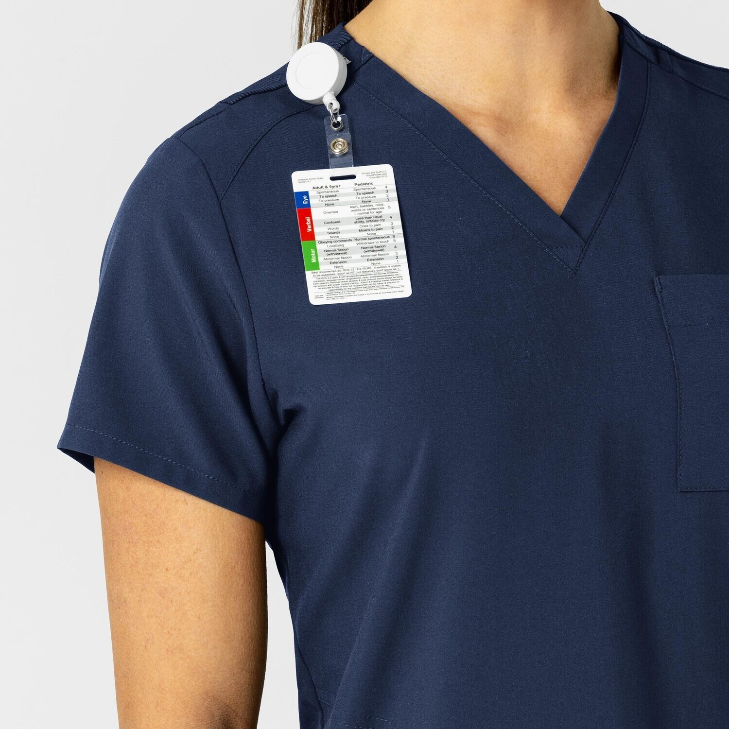 Casacca donna 6045 scollo a V navy blue
