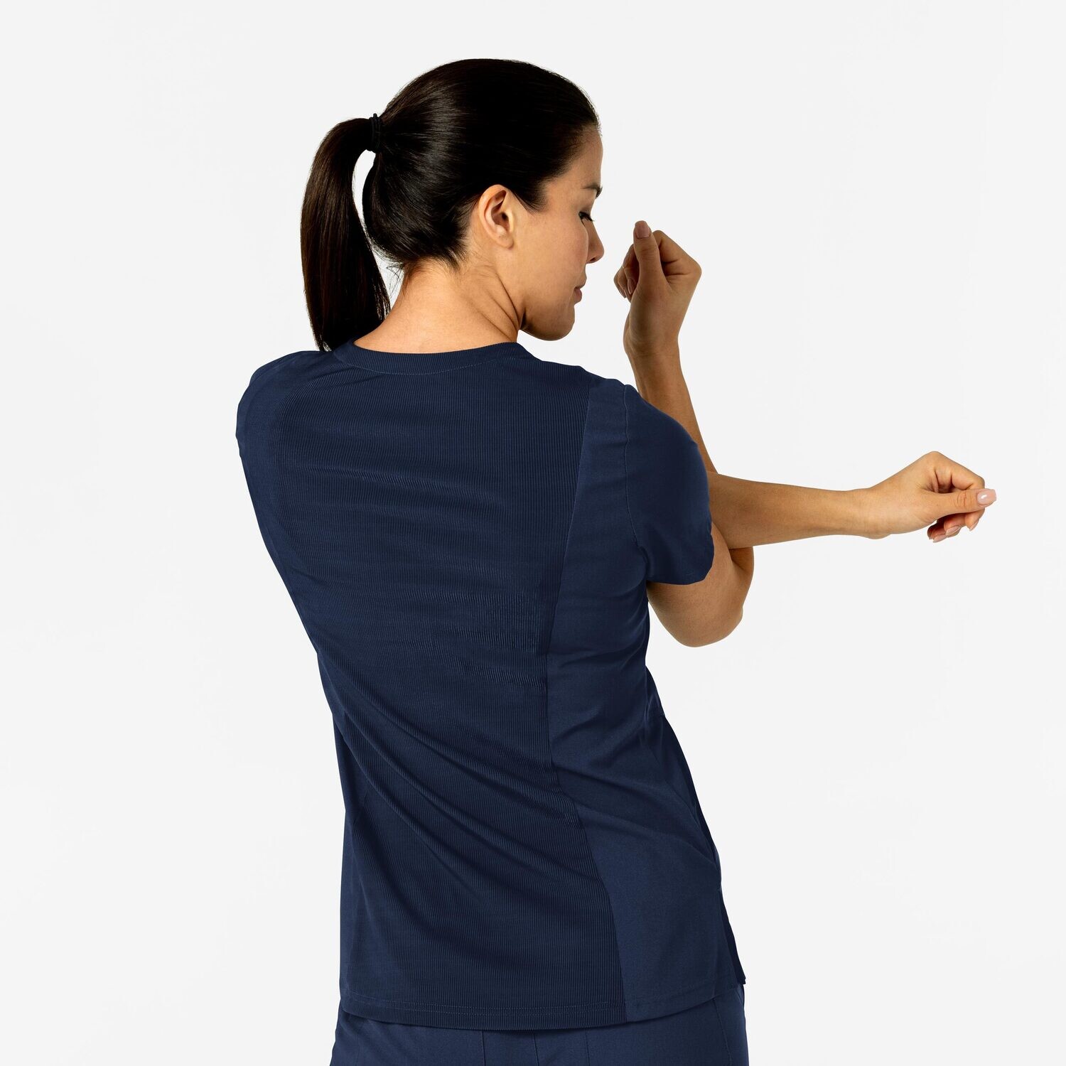 Casacca donna 6045 scollo a V navy blue