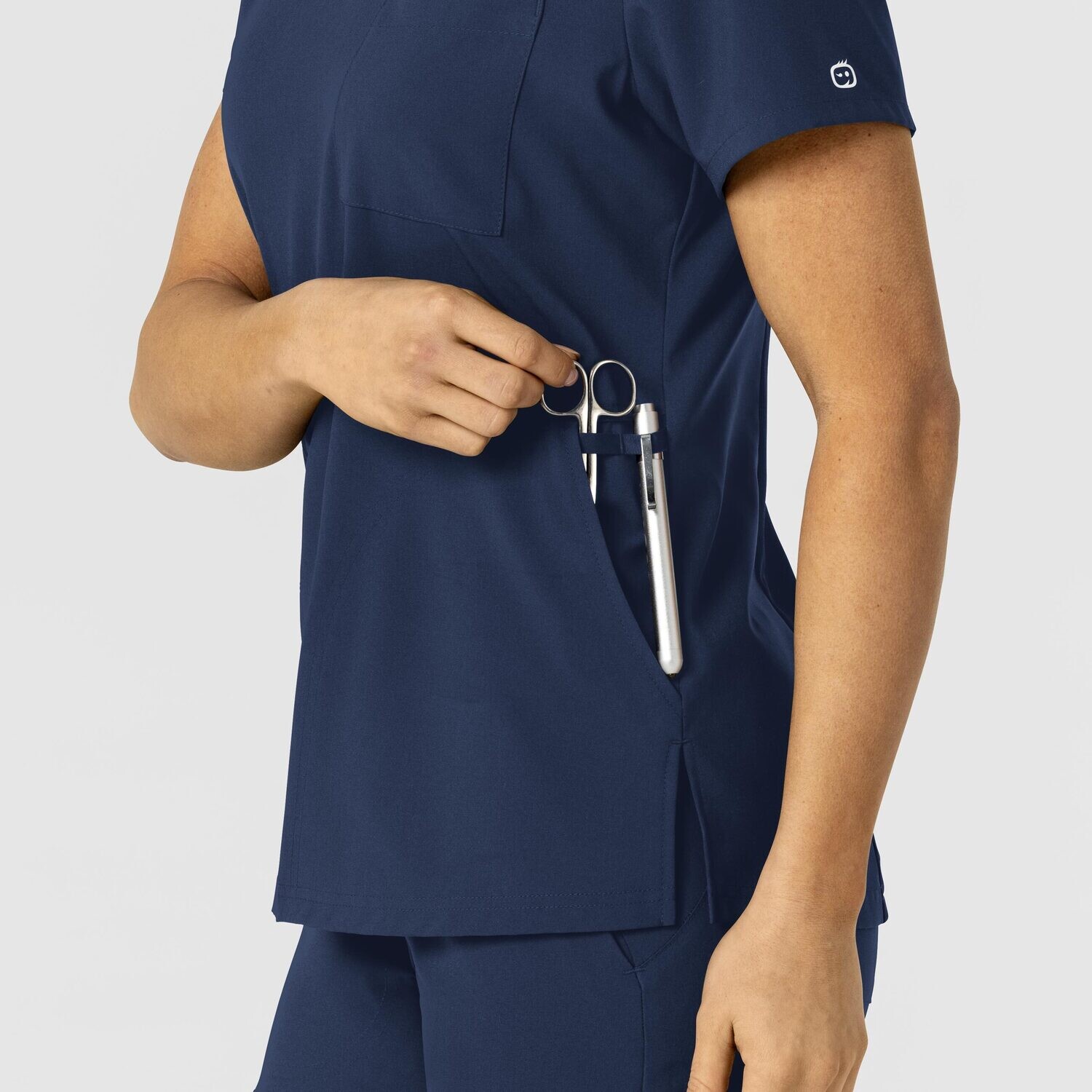 Casacca donna 6045 scollo a V navy blue