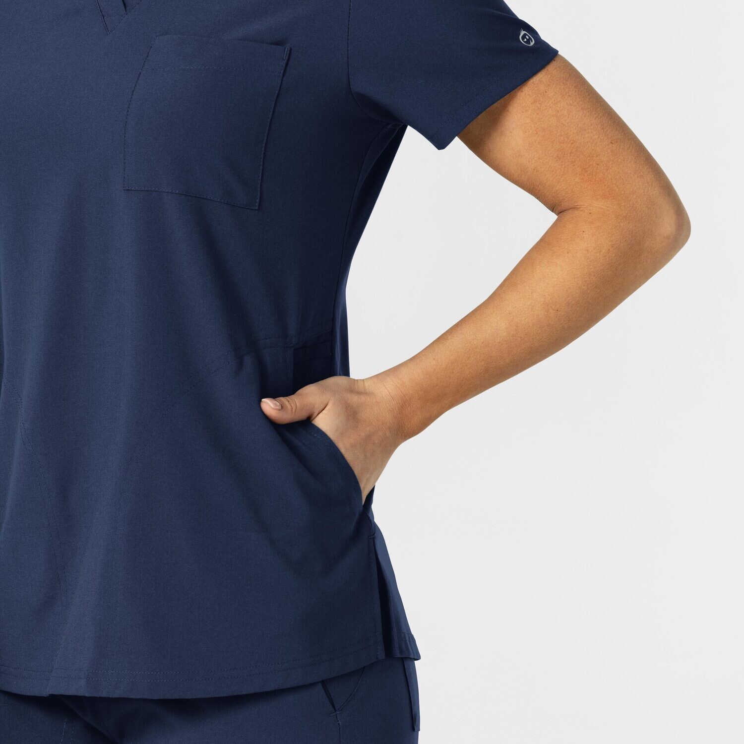 Casacca donna 6045 scollo a V navy blue