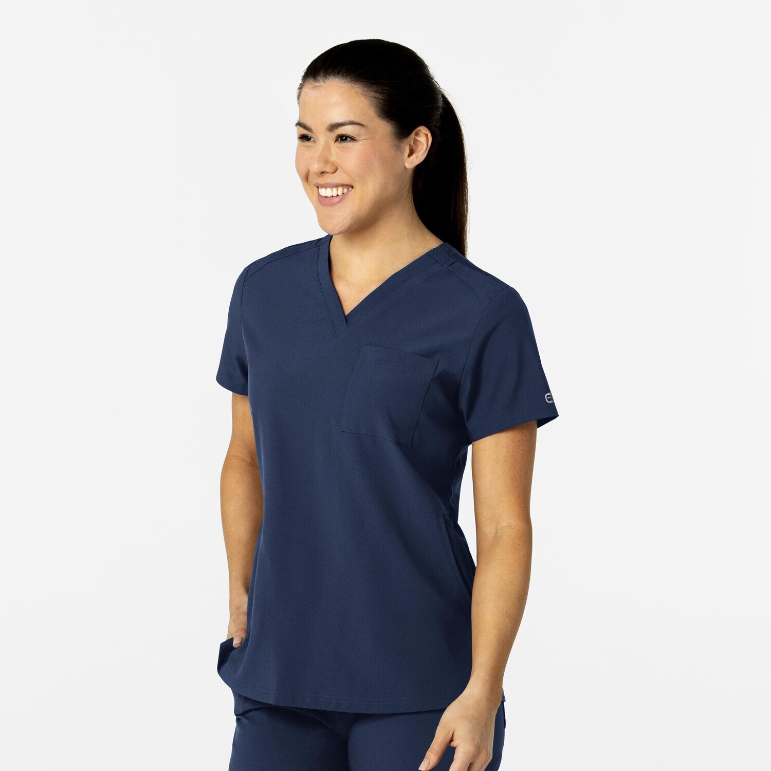 Casacca donna 6045 scollo a V navy blue