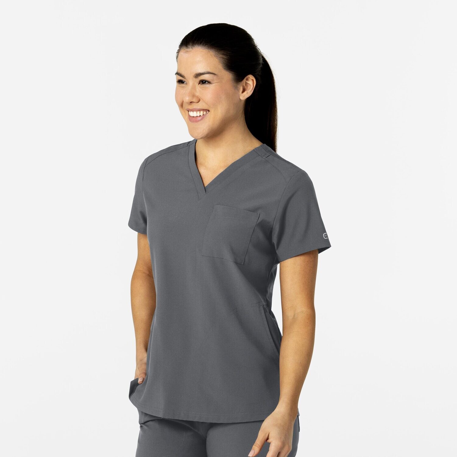 Casacca donna 6045 scollo a V pewter