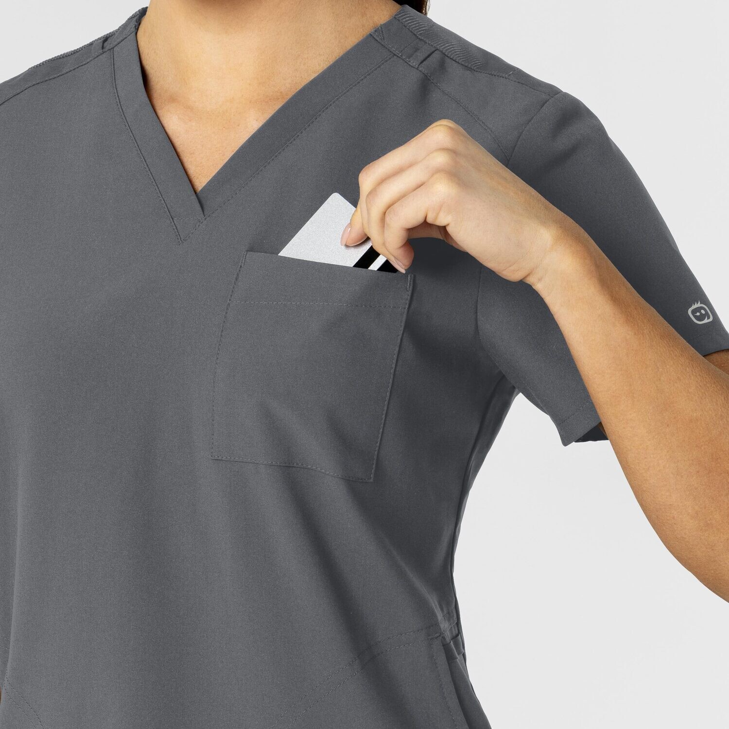 Casacca donna 6045 scollo a V pewter