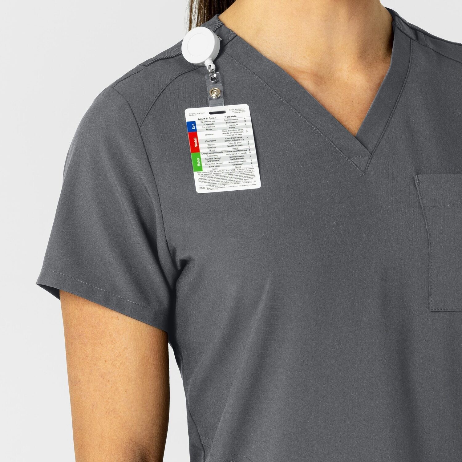 Casacca donna 6045 scollo a V pewter