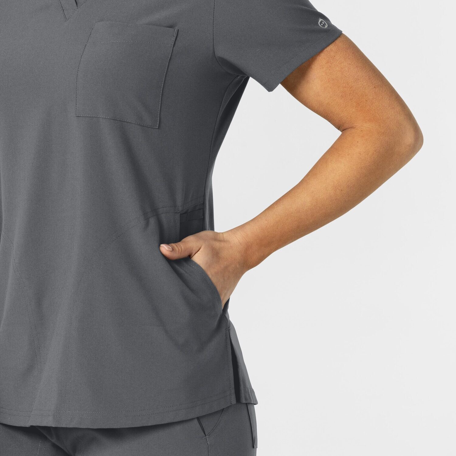Casacca donna 6045 scollo a V pewter