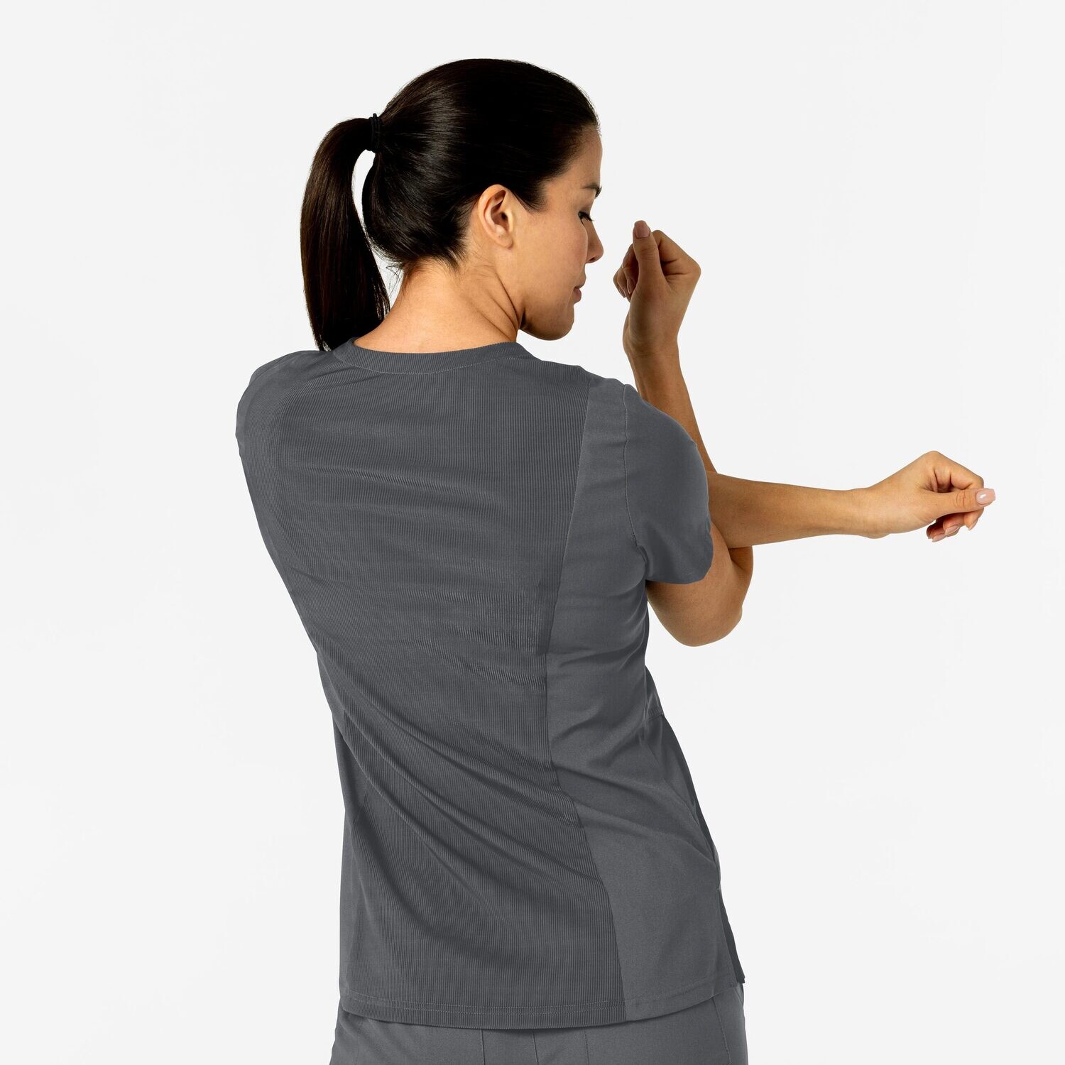 Casacca donna 6045 scollo a V pewter