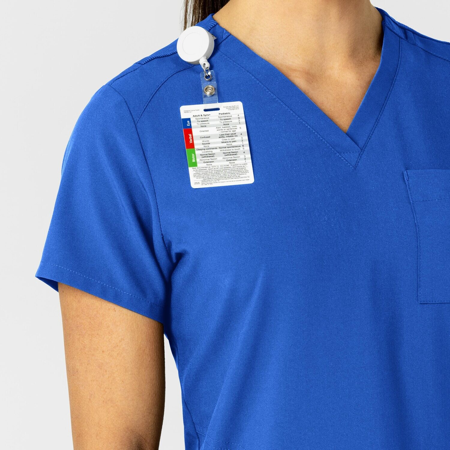 Casacca donna 6045 scollo a V royal blue