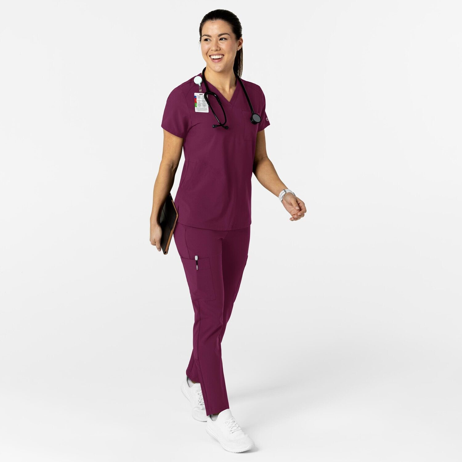 Casacca donna 6045 scollo a V wine