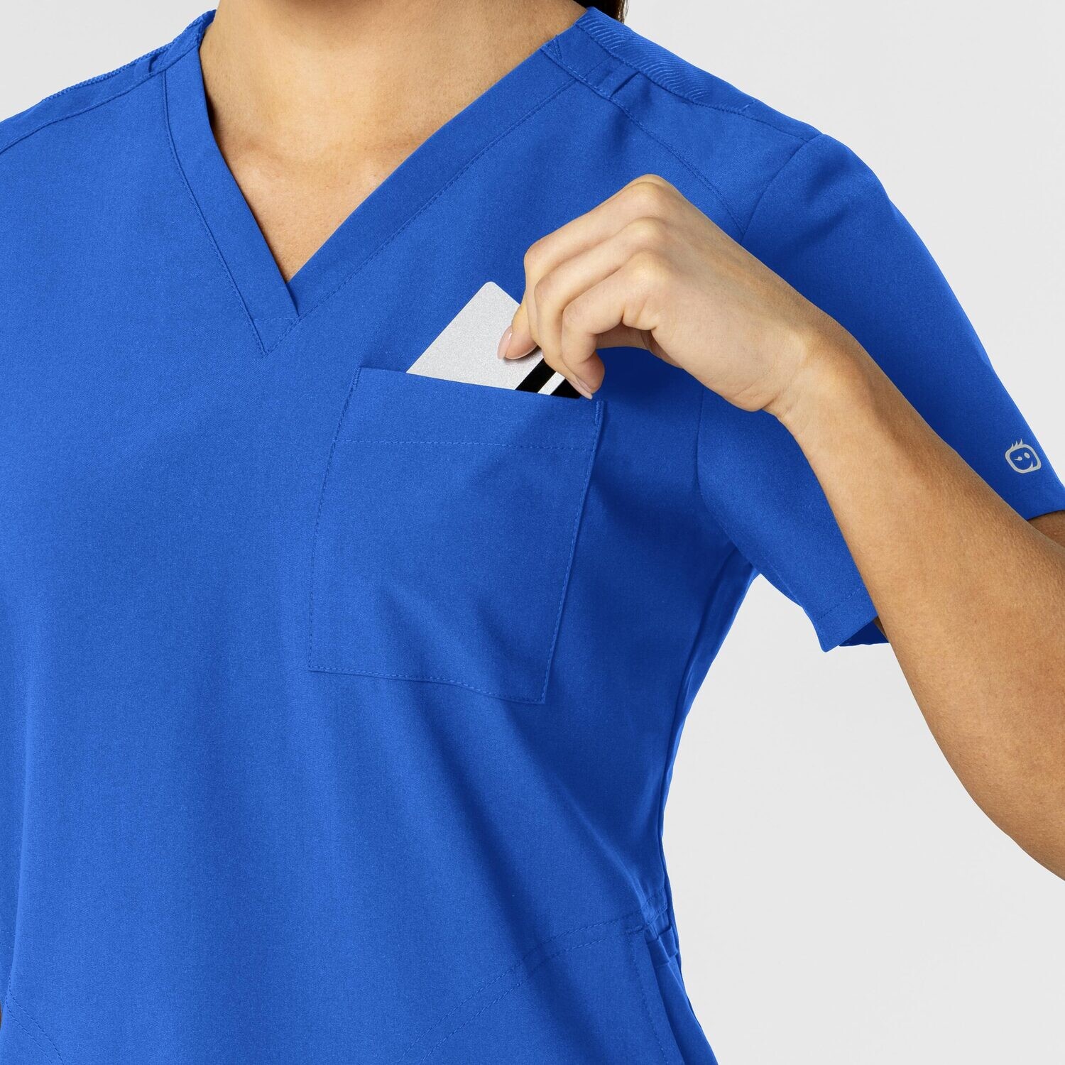 Casacca donna 6045 scollo a V royal blue