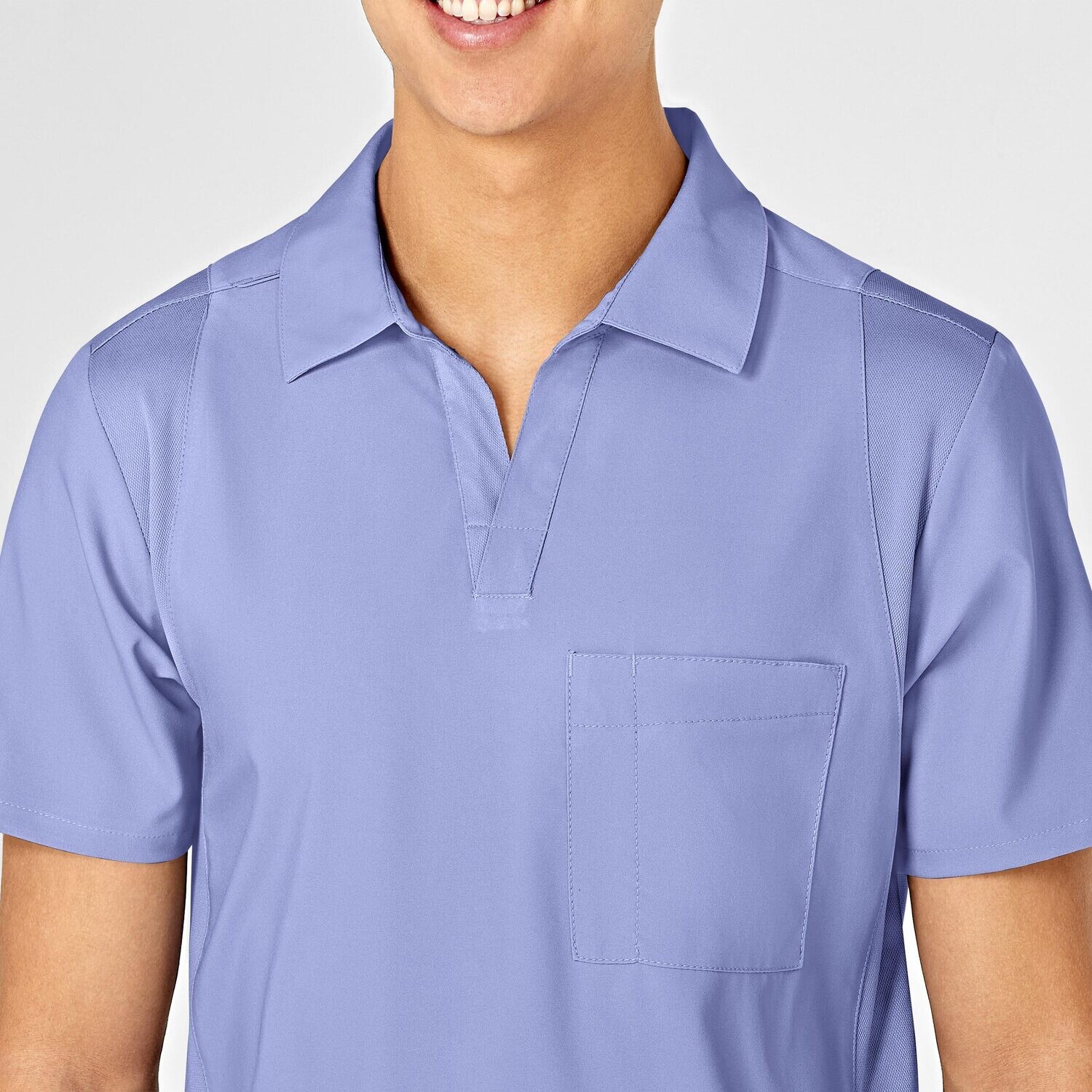 Casacca uomo 6055 scollo a V polo ceil blue