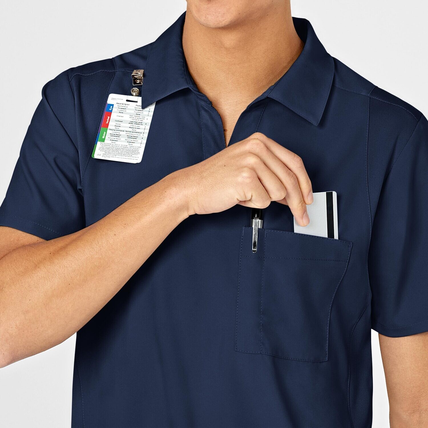 Casacca uomo 6055 scollo a V polo navy blue