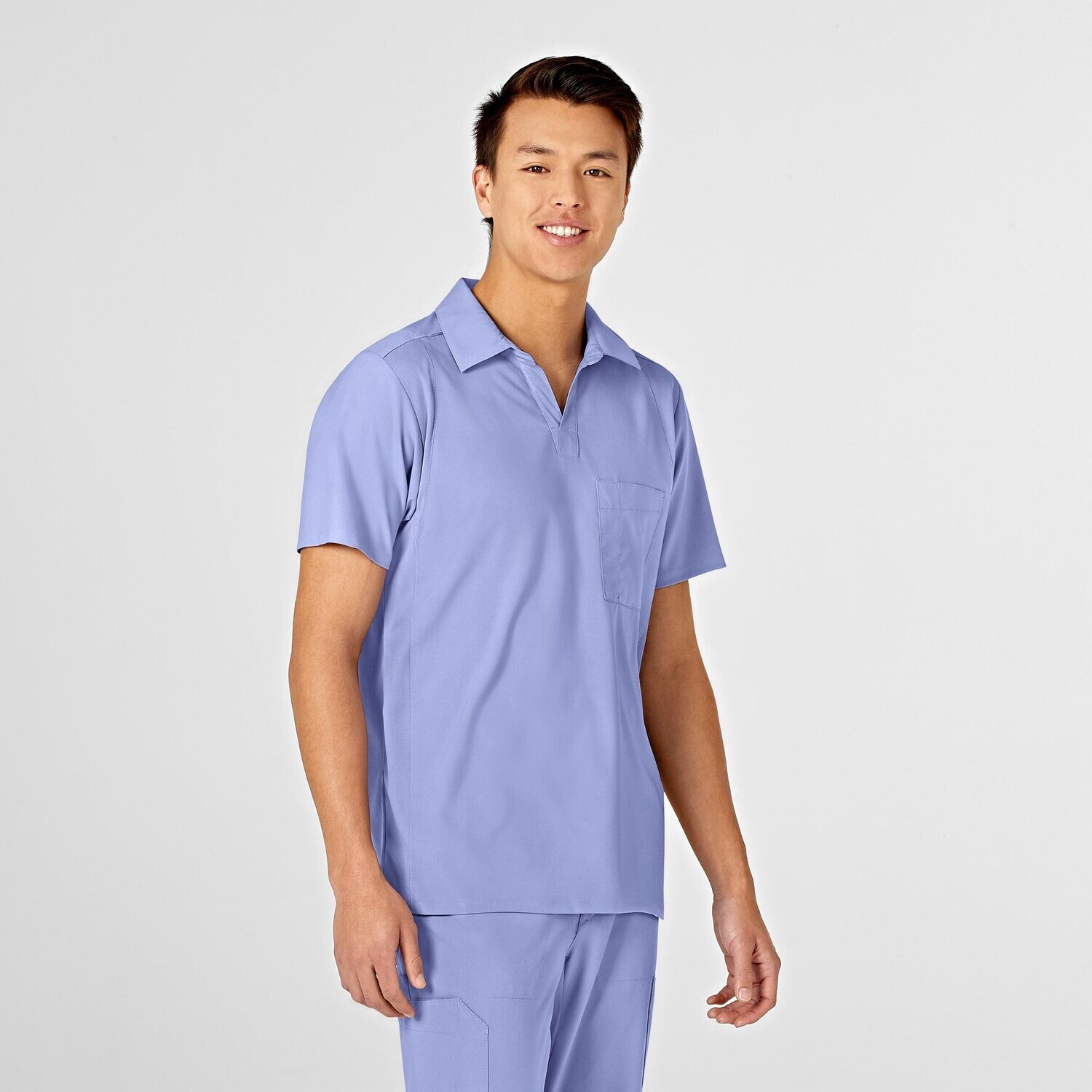 Casacca uomo 6055 scollo a V polo ceil blue