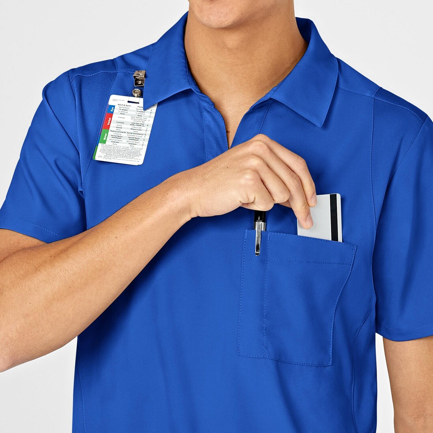Casacca uomo 6055 scollo a V polo royal blue