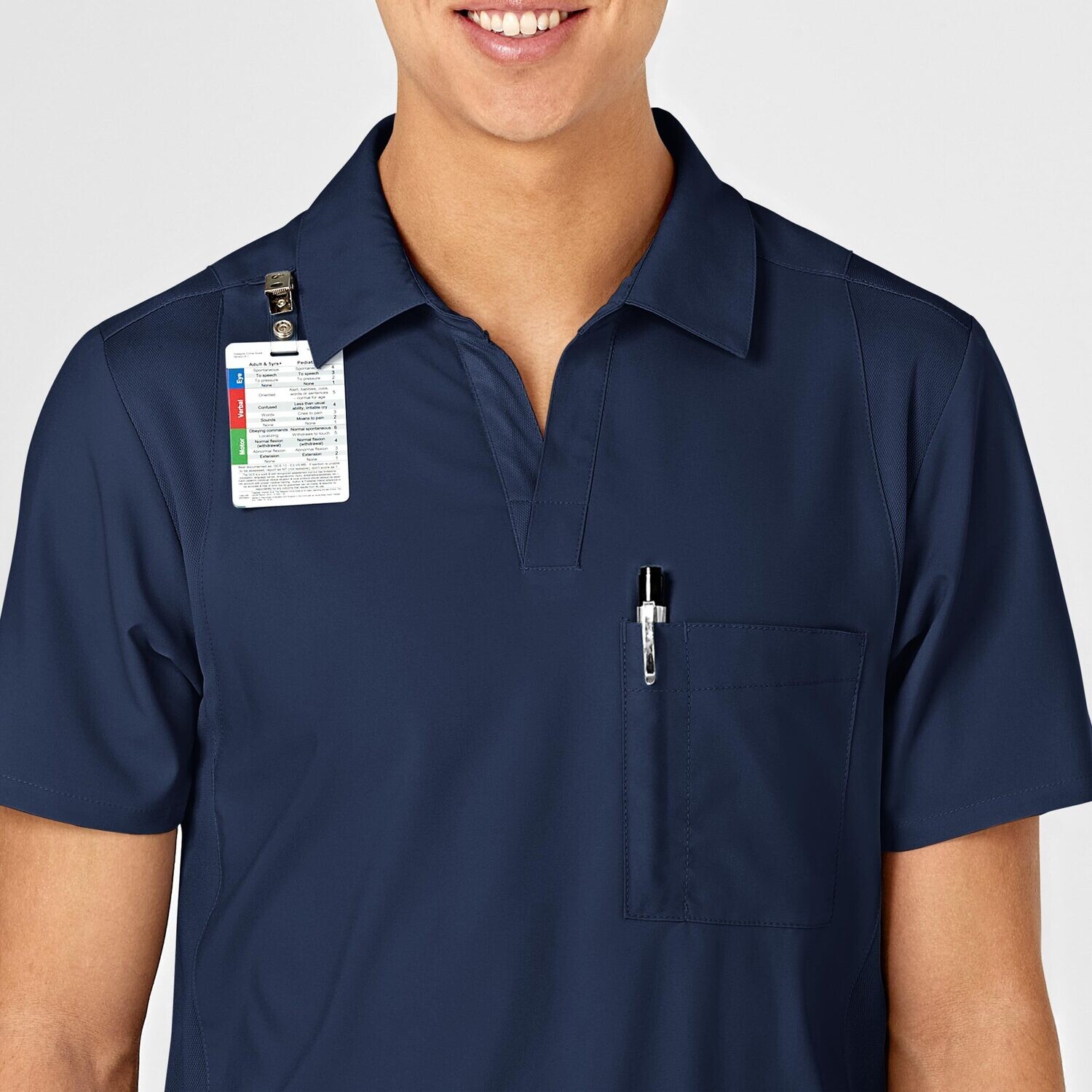 Casacca uomo 6055 scollo a V polo navy blue