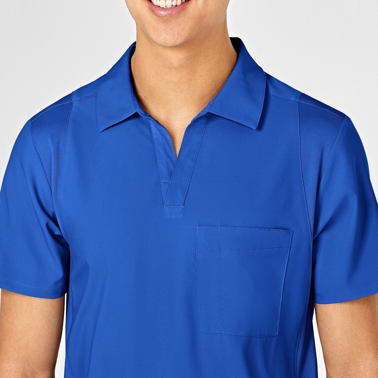 Casacca uomo 6055 scollo a V polo royal blue