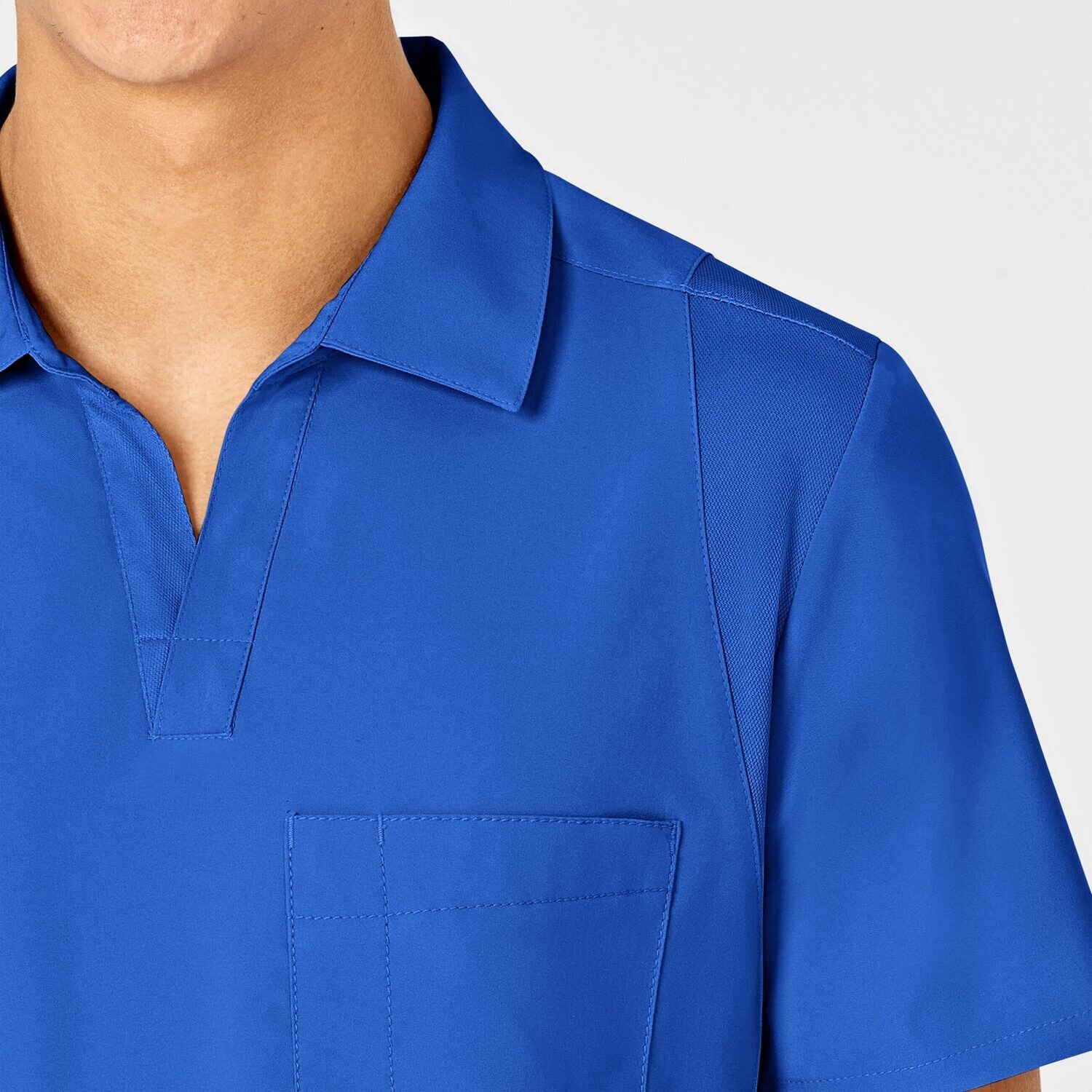 Casacca uomo 6055 scollo a V polo royal blue