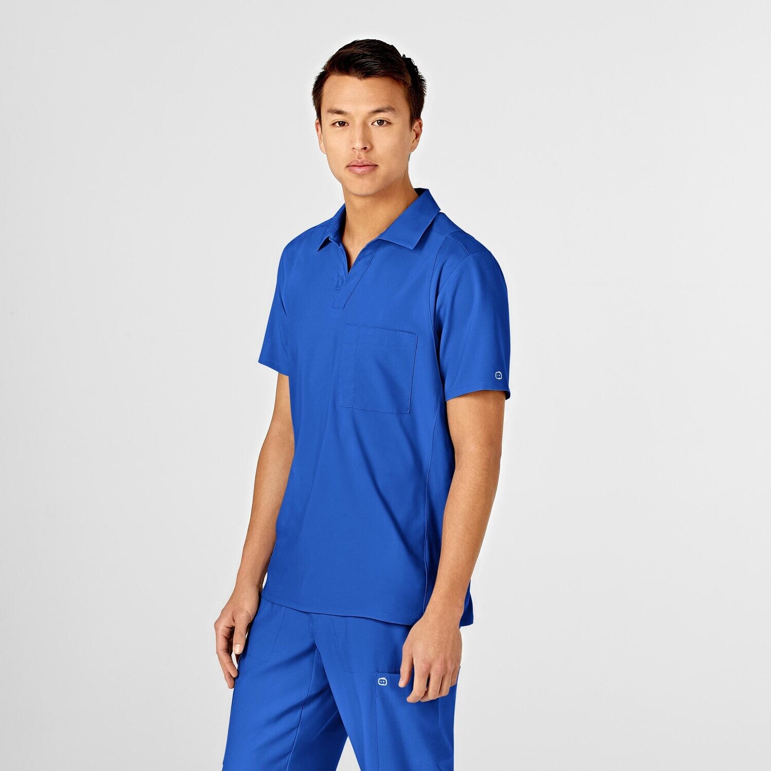 Casacca uomo 6055 scollo a V polo royal blue