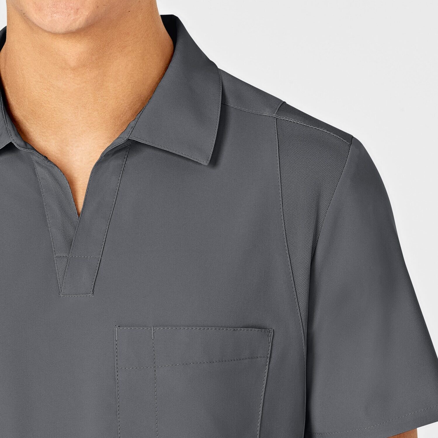 Casacca uomo 6055 scollo a V polo pewter
