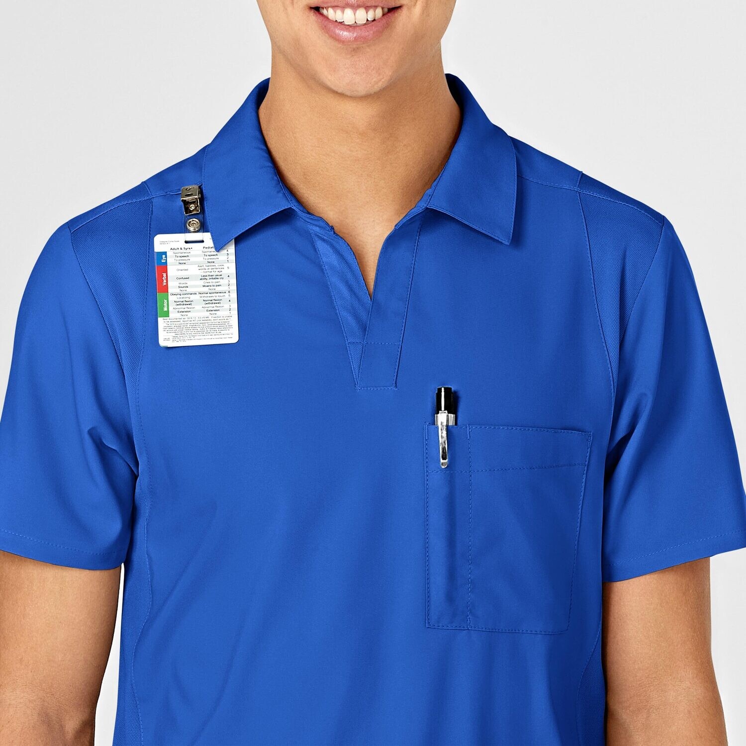 Casacca uomo 6055 scollo a V polo royal blue