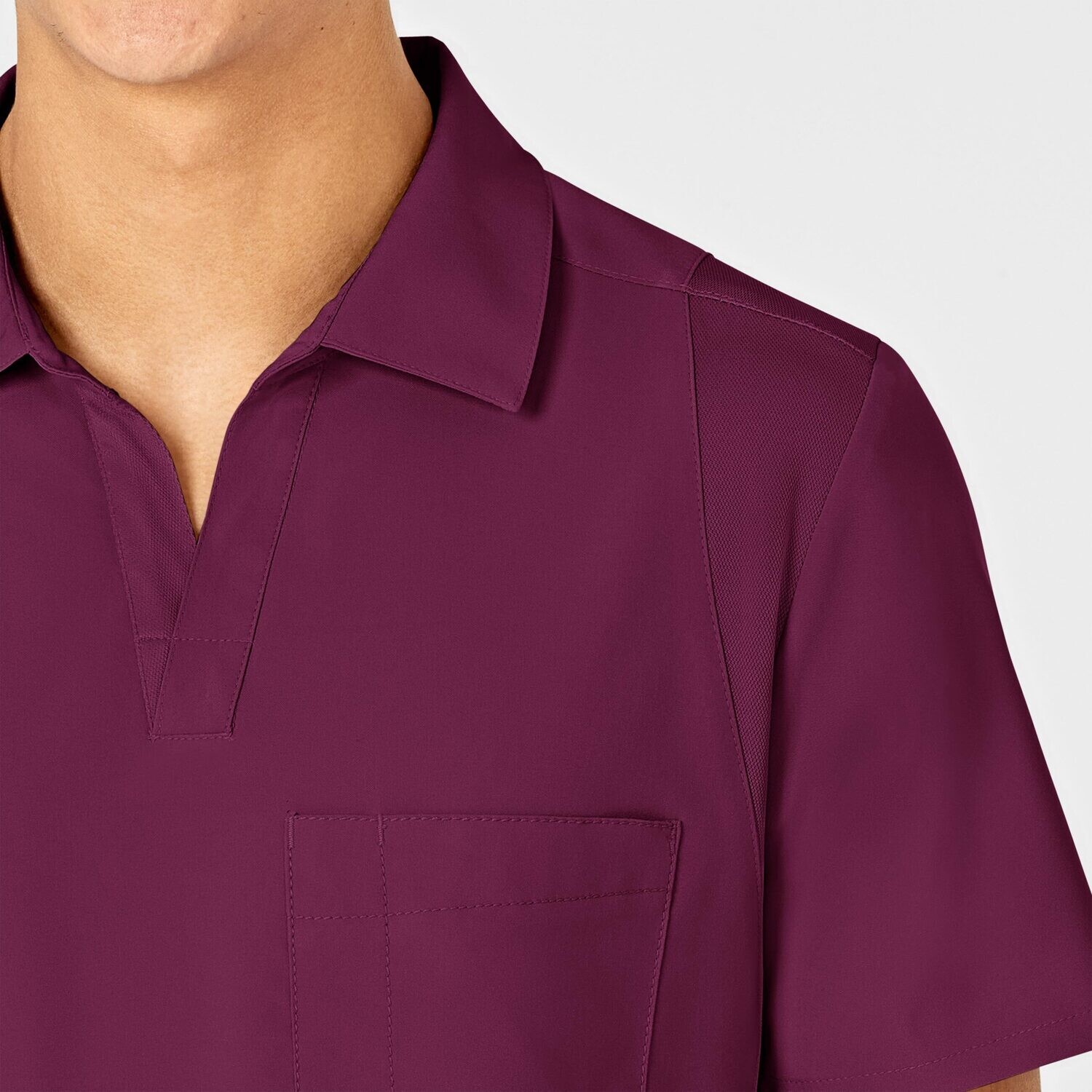 Casacca uomo 6055 scollo a V polo wine