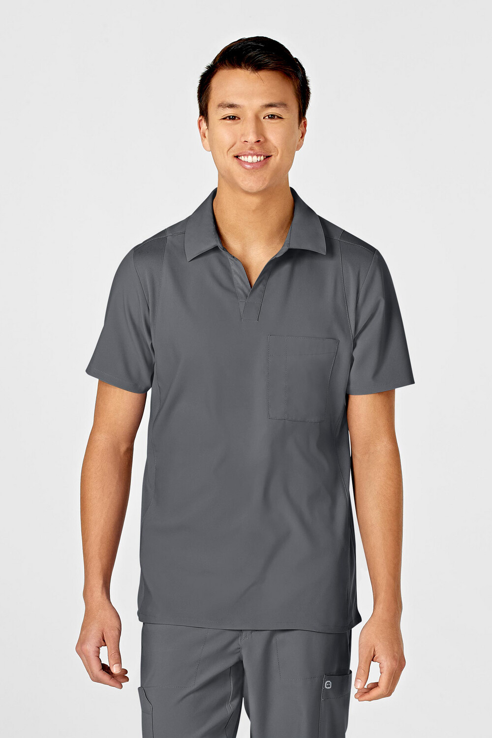 Casacca uomo 6055 scollo a V polo pewter